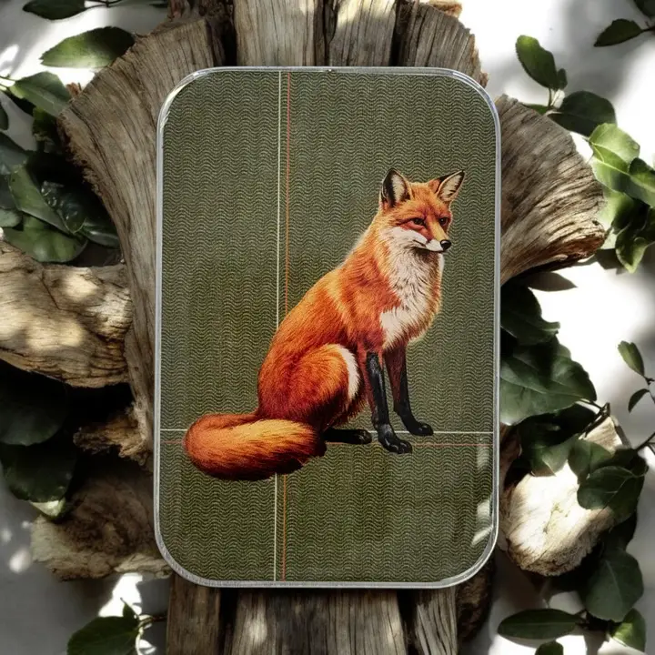 woodland fox tin