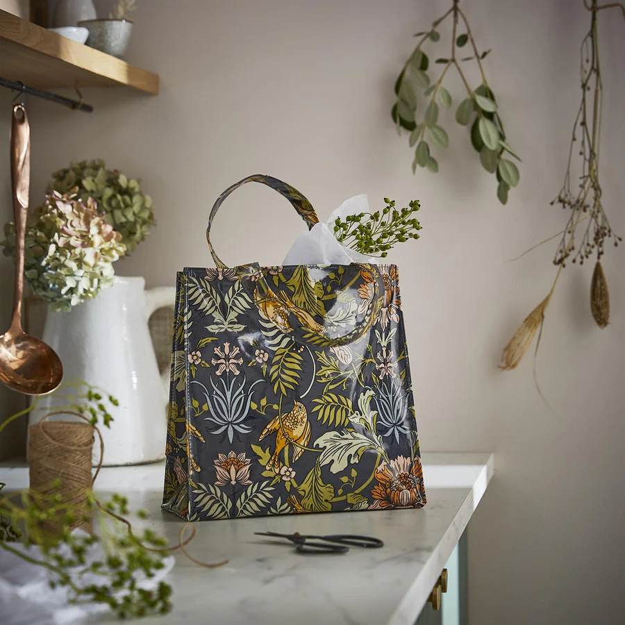 finch and flower PVC bag