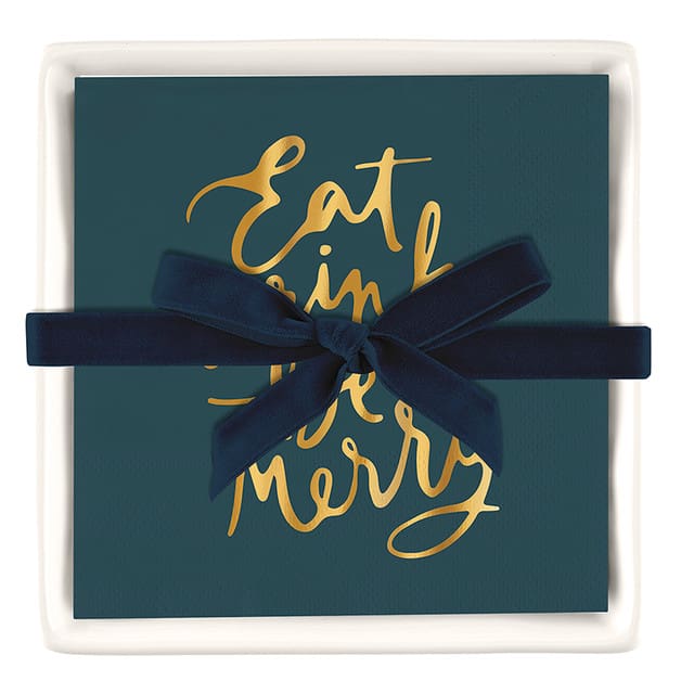 Eat Drink Be Merry Tray + Napkins