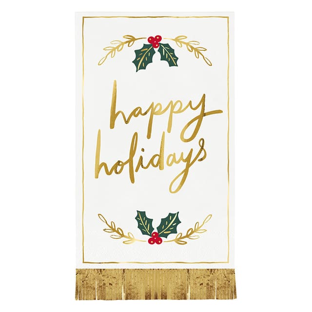 Happy Holidays Fring Napkins