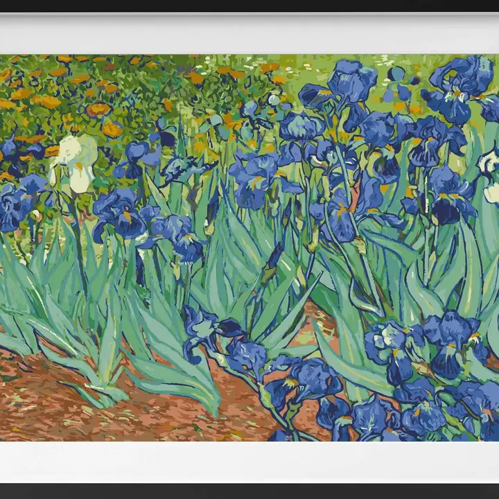 irises paint by